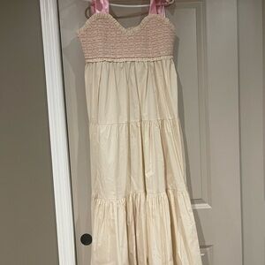 Cream and Pink  Dress